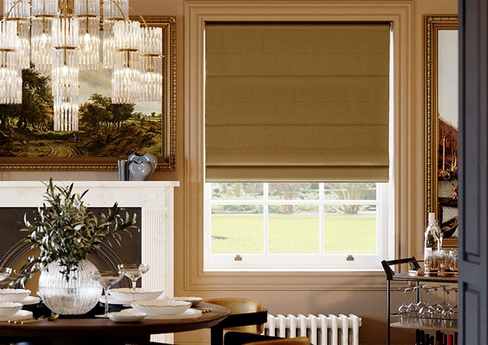 Lucerne Faux Silk, Sunlit Gold - Roman Blind - Image 3